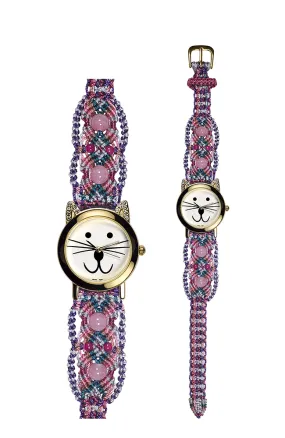 104P - Wide with Gold Cat Watch