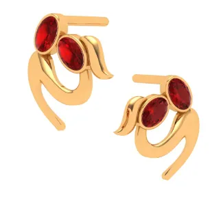 14k Gold Earring With Unique Design