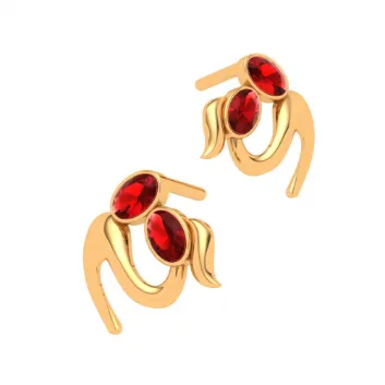 14k Gold Earring With Unique Design