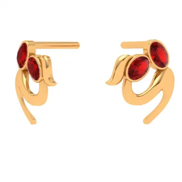 14k Gold Earring With Unique Design