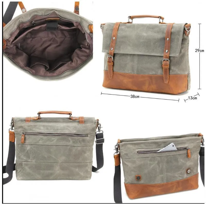 15" Multi Use Canvas Laptop Bag And Messenger Bag Yu-2008-1