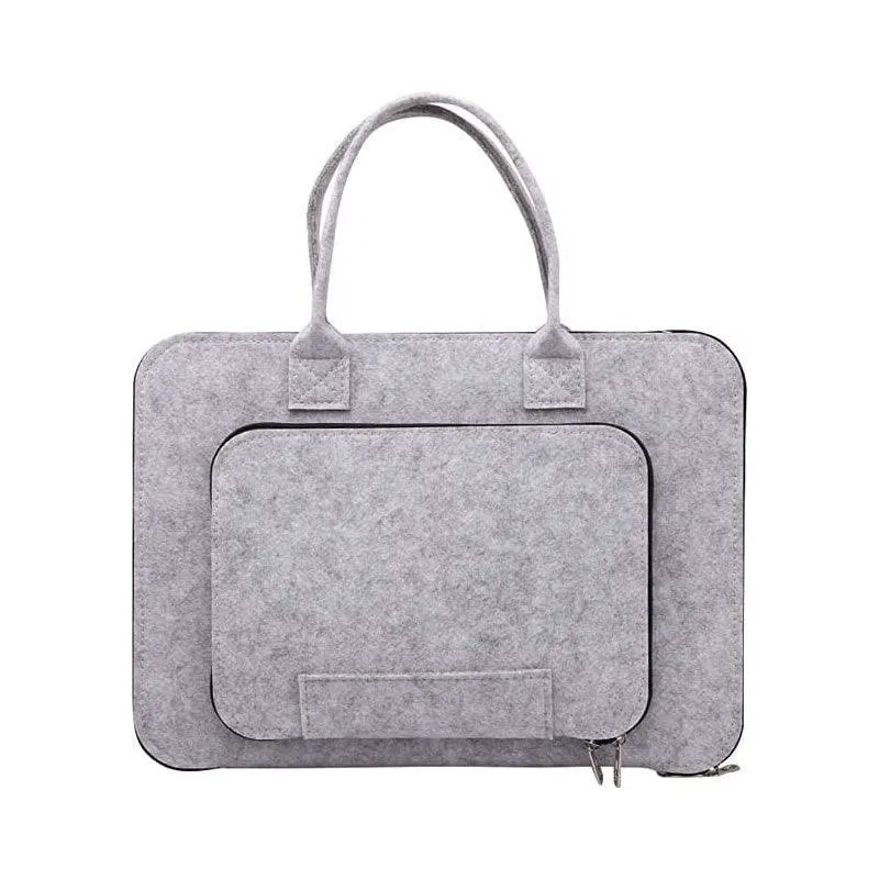 17-Inches Felt Laptop Bag Grey