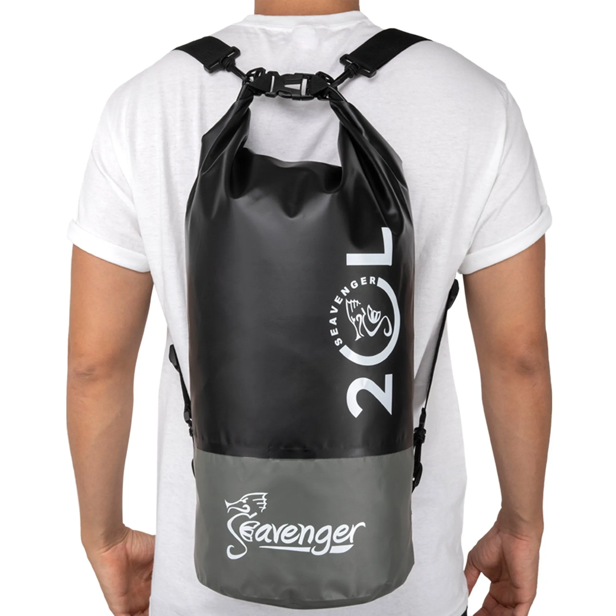 20L Seafarer Waterproof Dry Bag - Black