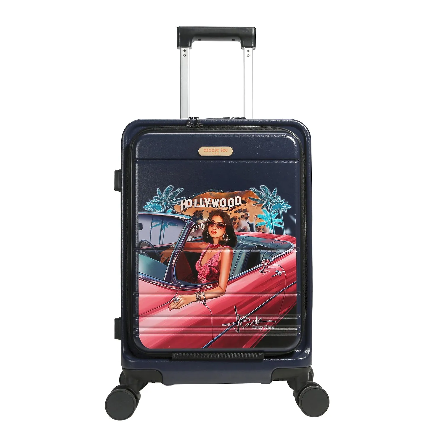 20" STRIPE CARRY-ON SUITCASE