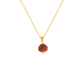 22k Rudraksh Studded Gold Pendant Design