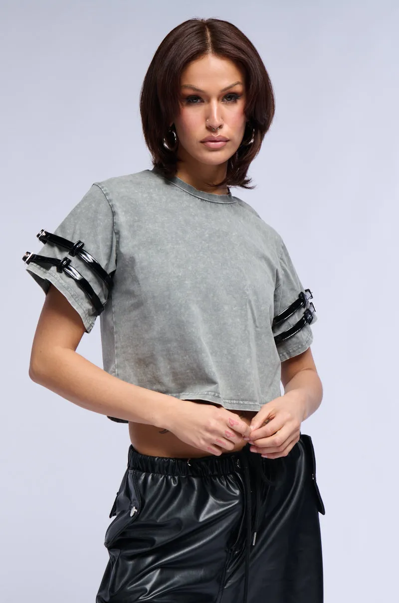 ACE MINERAL WASH CROP T SHIRT