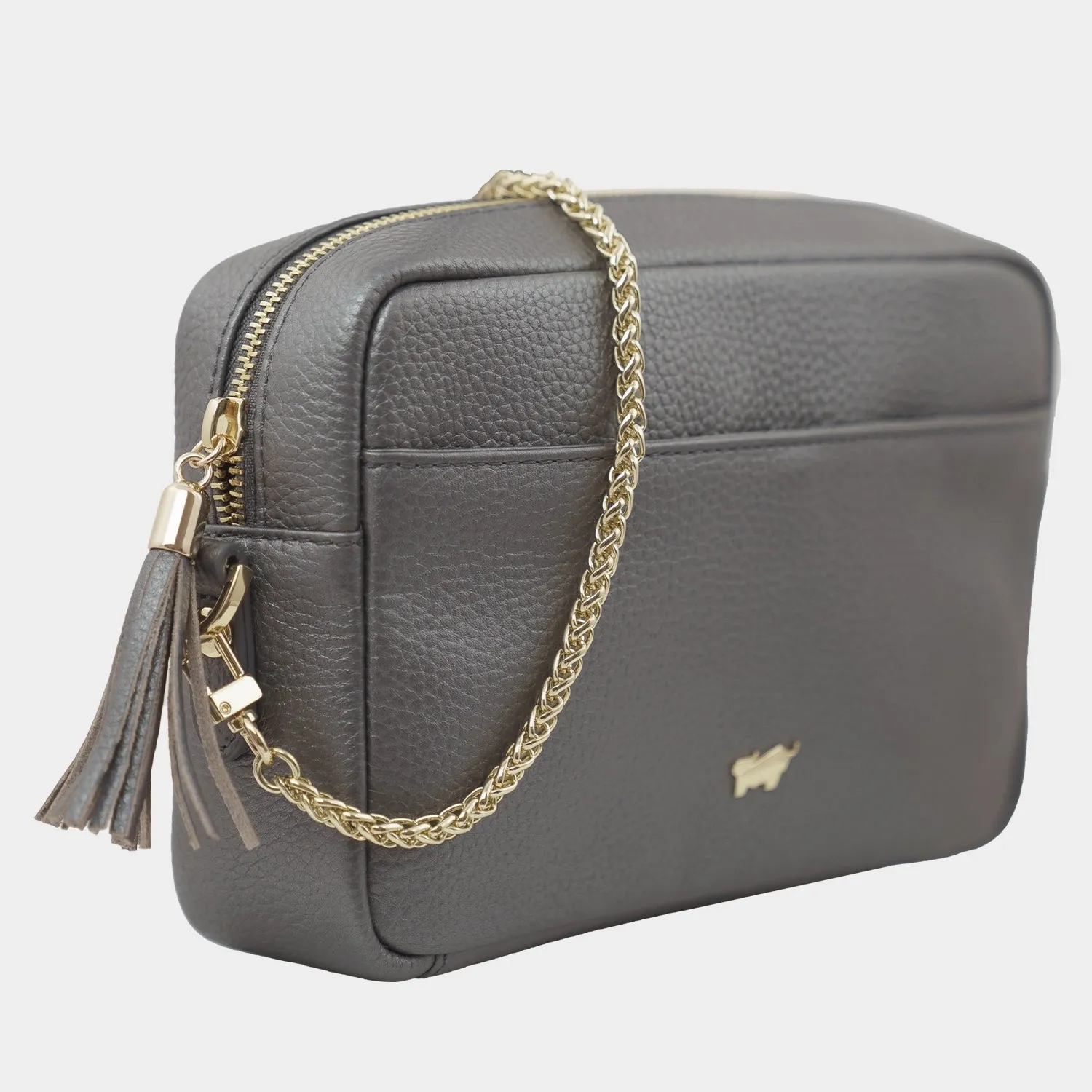 ALESSIA Camera Bag with Chain dark grey