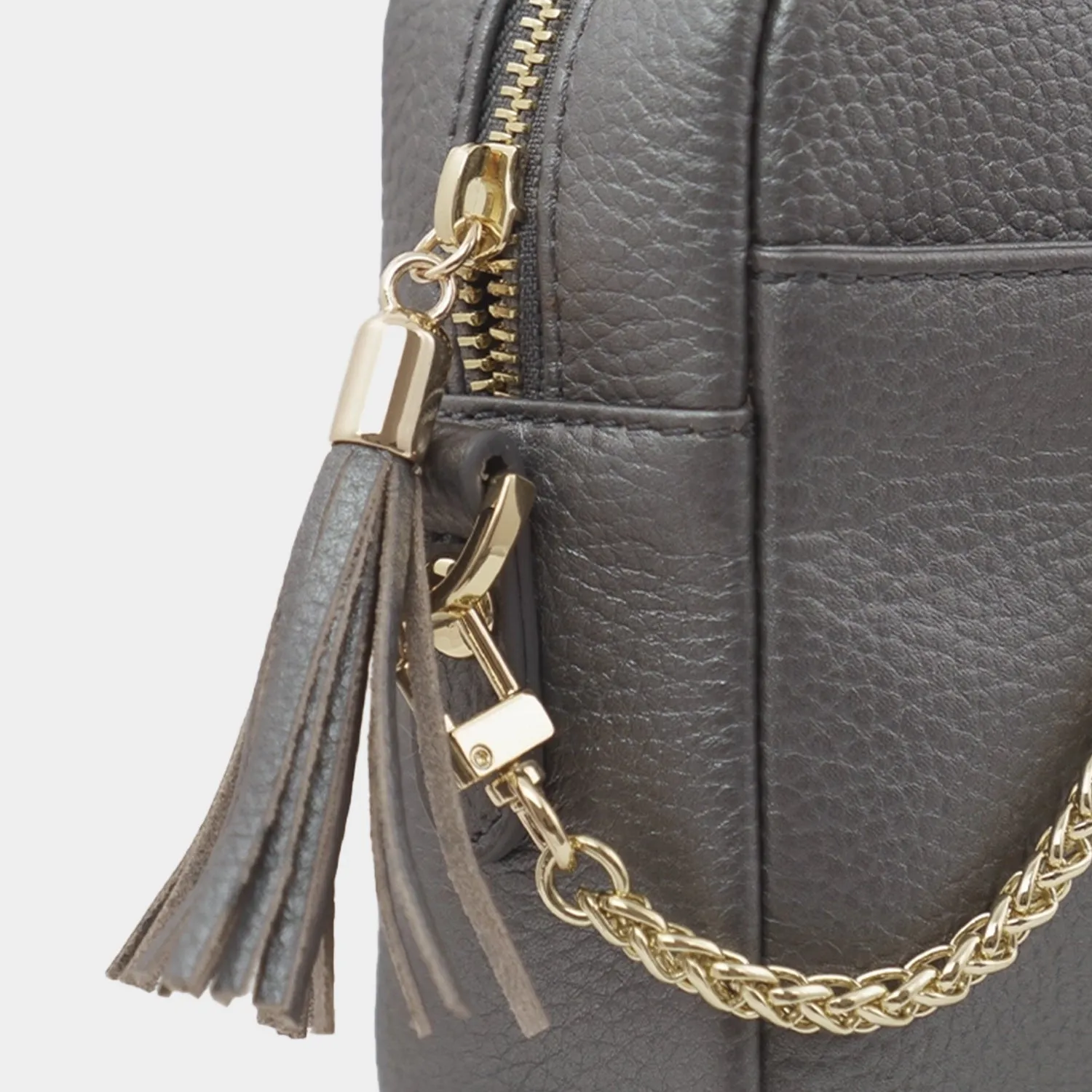 ALESSIA Camera Bag with Chain dark grey