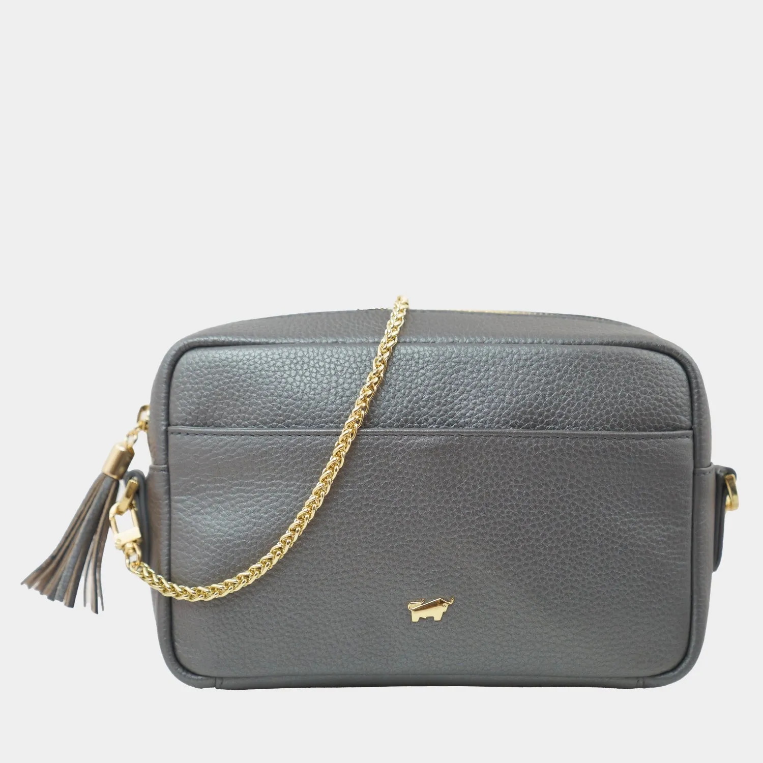 ALESSIA Camera Bag with Chain dark grey