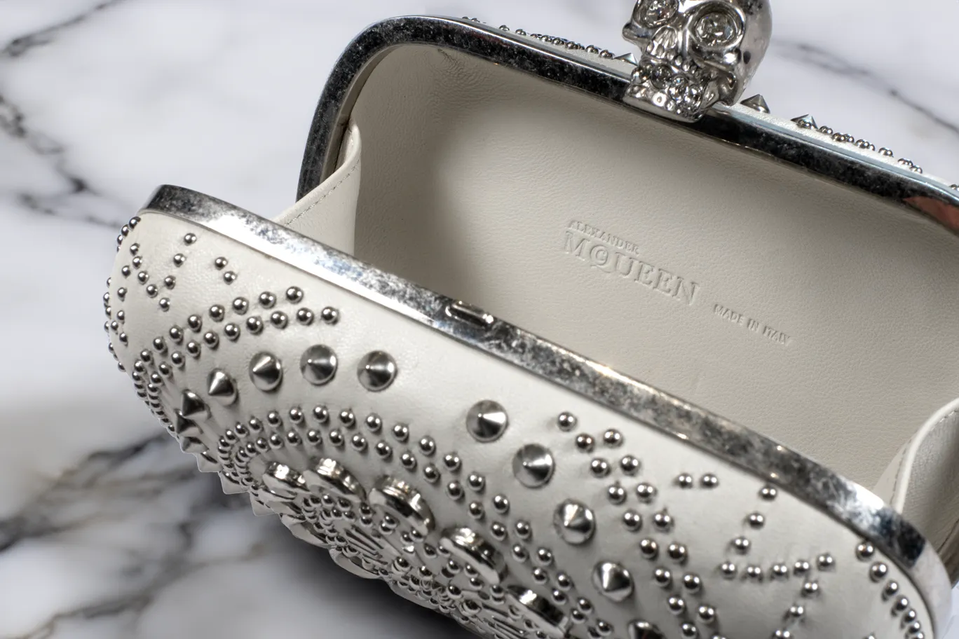 Alexander McQueen Studded Leather Skull Minaudiere