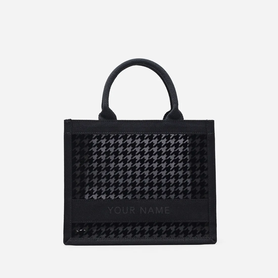 Alyssa Mini Houndstooth Tote Bag