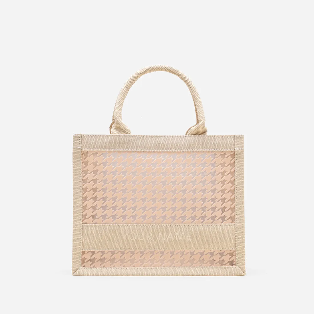 Alyssa Mini Houndstooth Tote Bag