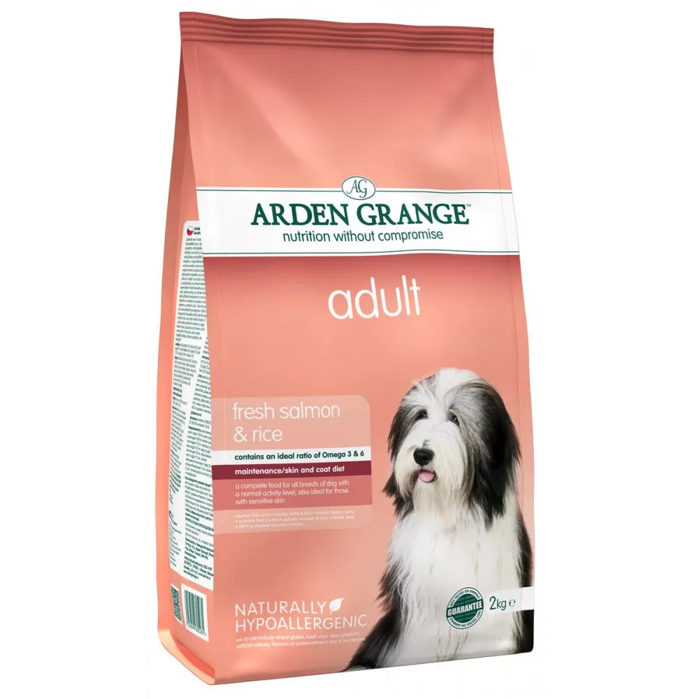 Arden Grange 2 x 12kg 2 Bag Deal Adult Dog Food Fresh Salmon & Rice