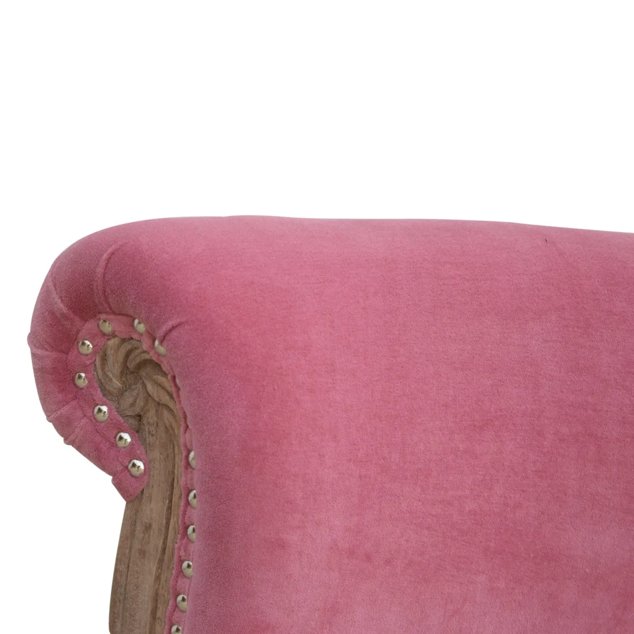 Artisan Pink Velvet Studded Chair