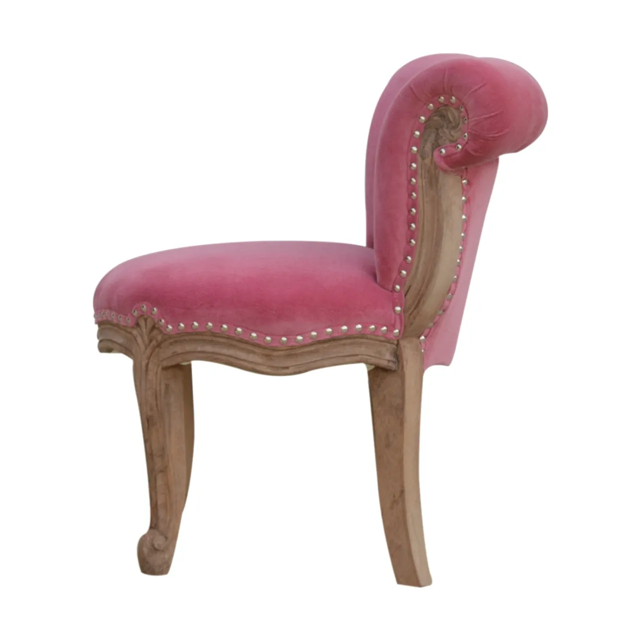 Artisan Pink Velvet Studded Chair