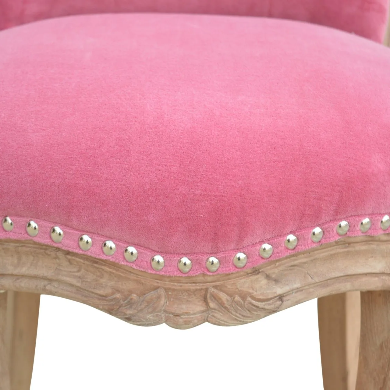 Artisan Pink Velvet Studded Chair