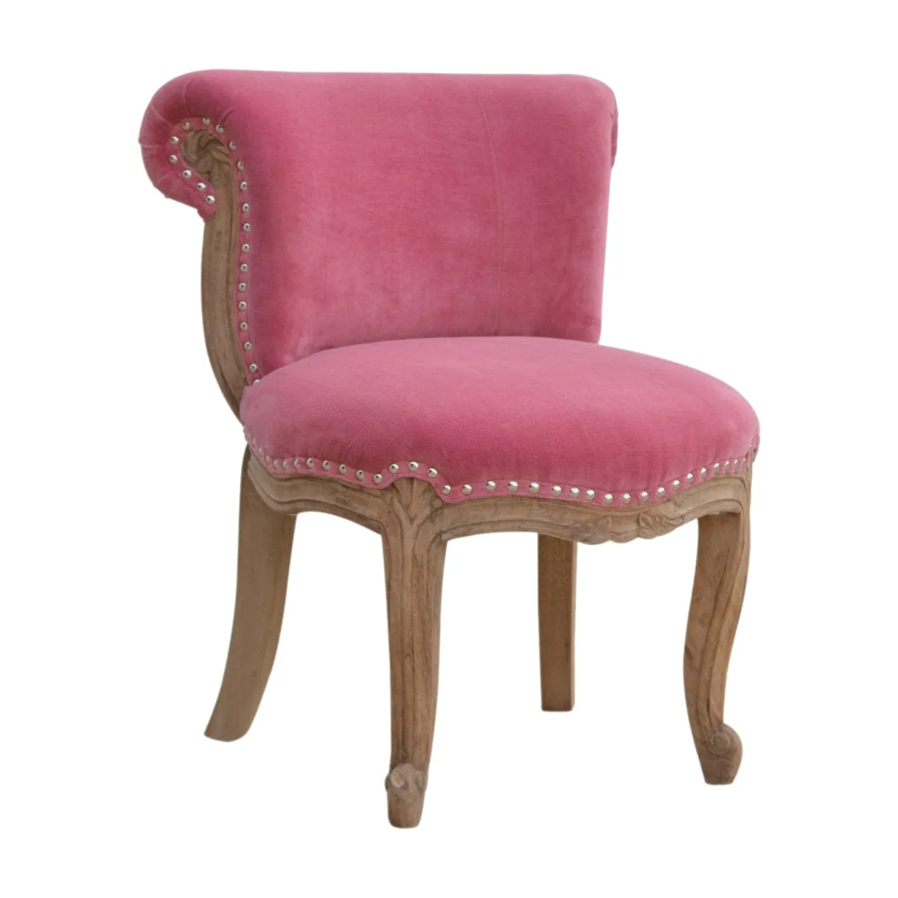 Artisan Pink Velvet Studded Chair