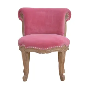 Artisan Pink Velvet Studded Chair