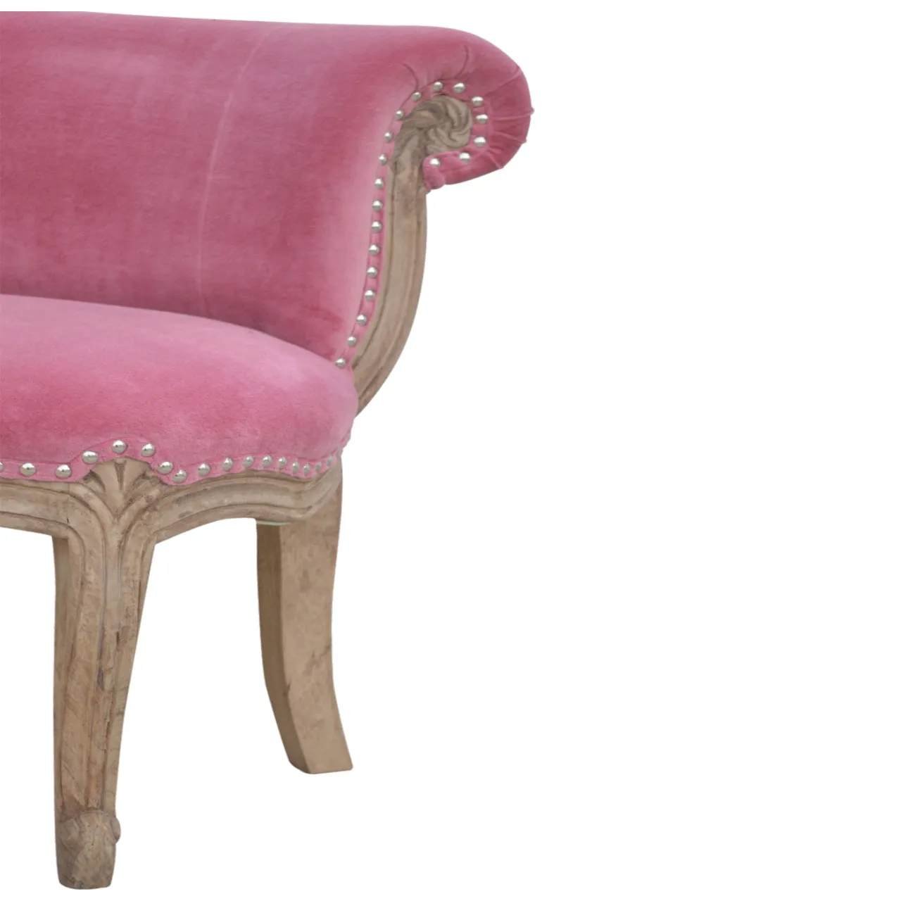 Artisan Pink Velvet Studded Chair