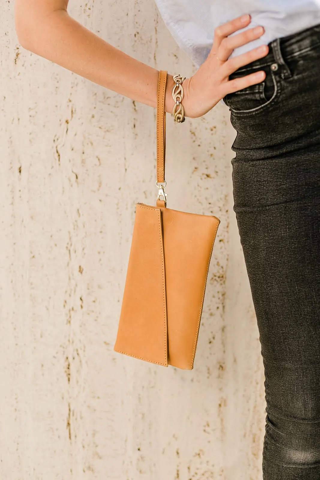 Asymmetric Clutch in Caramel (Ethiopia Collection)