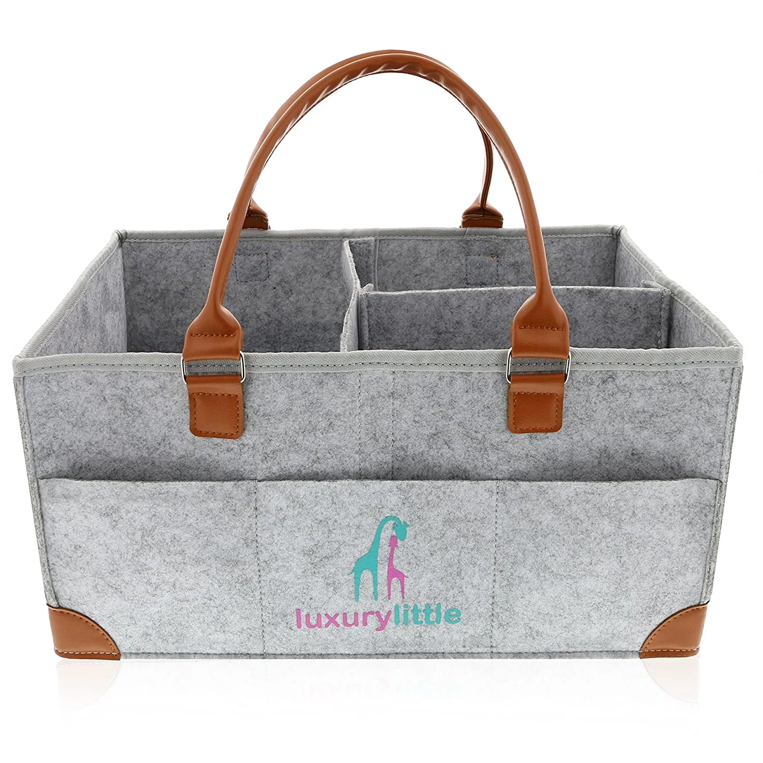 Baby Diaper Caddy Organizer Portable Tote Bag Gray