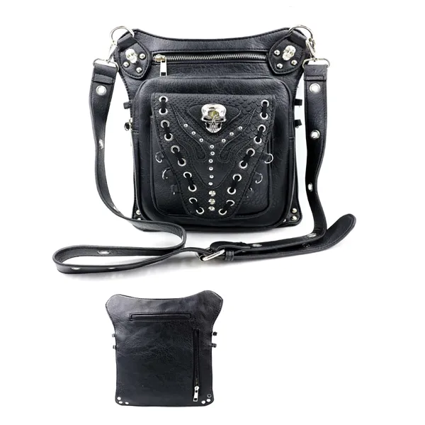 Bag - Shoulder Studded Skull