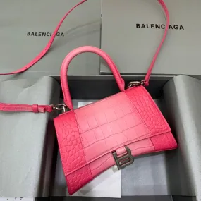 Balen Hourglass Small Handbag In Pink, For Women,  Bags 9in/23cm 5935462107U5812