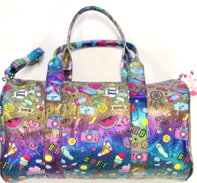 Bari Lynn Holographic Camp/Summer Duffel Bag