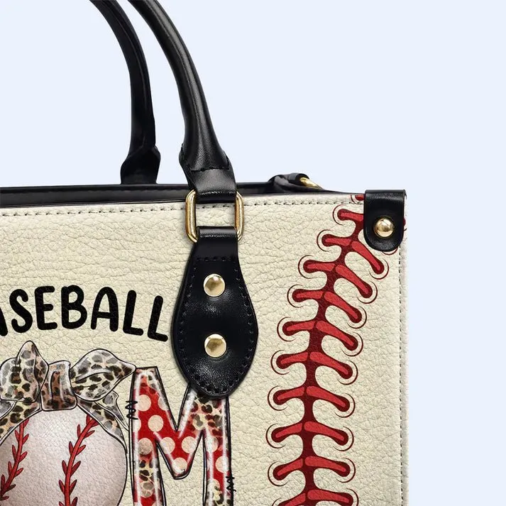 Baseball Mom Personalized Leather Handbag by CHRISTIANARTBAG – Sporty Chic Meets Functional Elegance