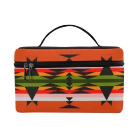 Between the Mountains Orange Cosmetic Bag/Large