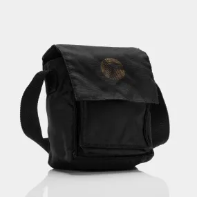 Black Camera Bag with Gold Circle Logo