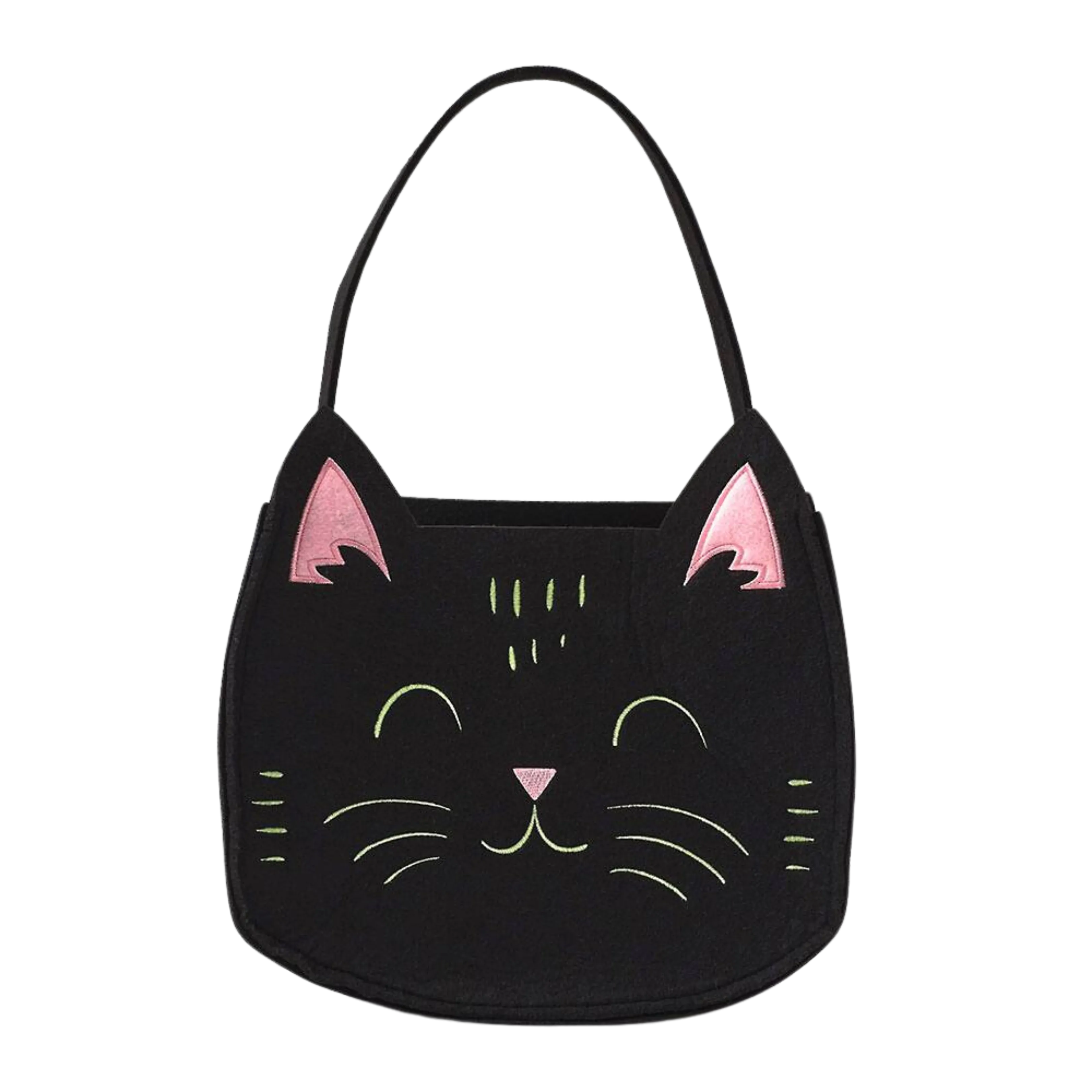 Black Cat Felt Trick-Or-Treat Bag