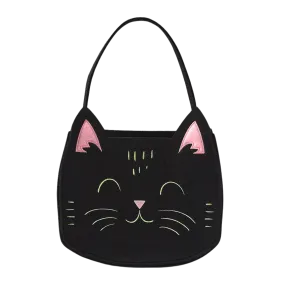 Black Cat Felt Trick-Or-Treat Bag