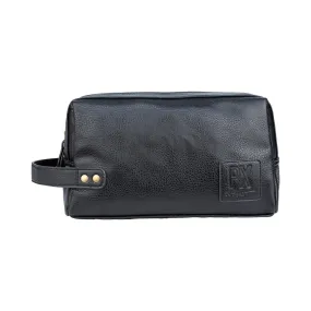 Black Fletcher Vegan Leather Dopp Kit