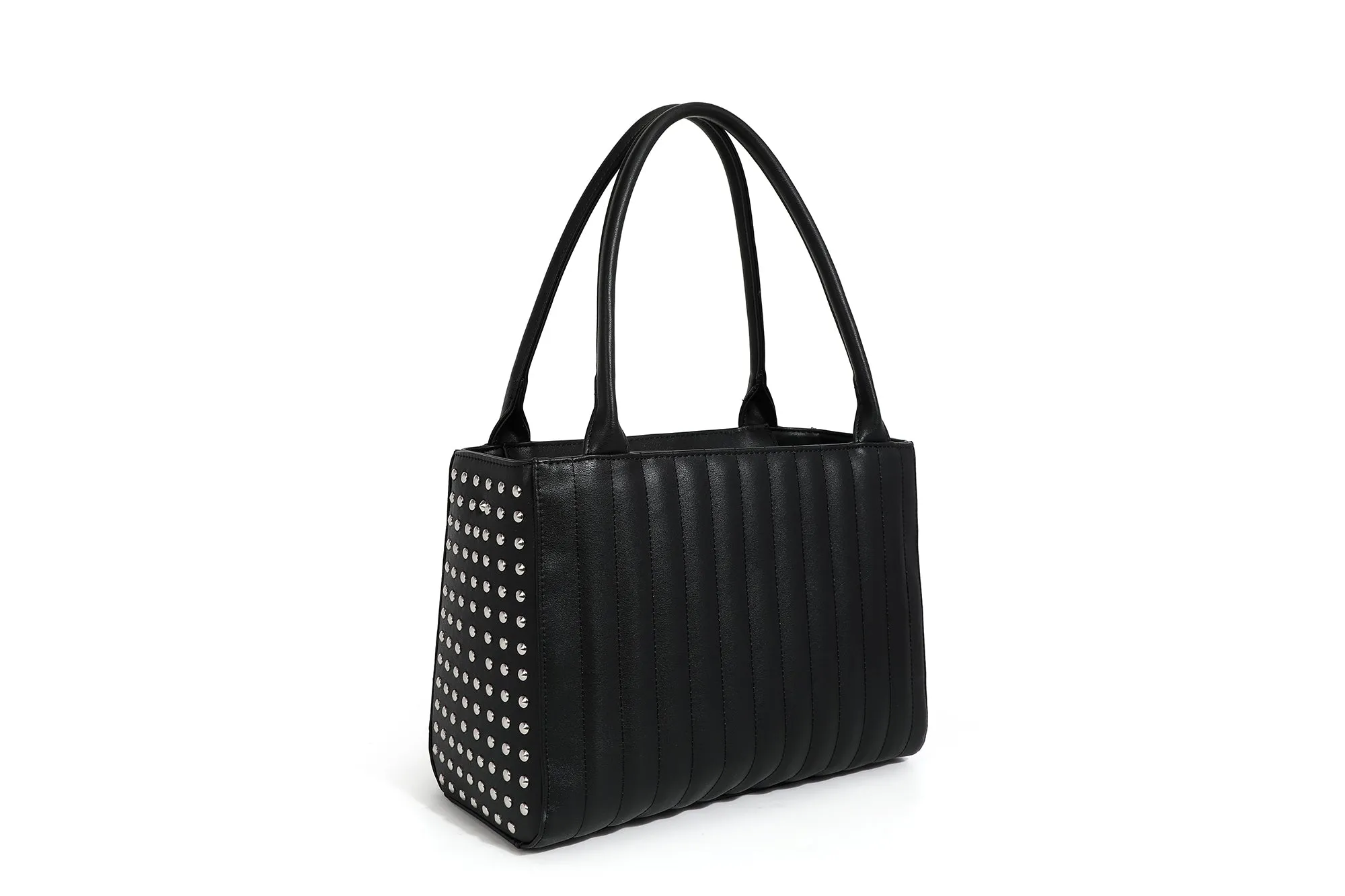 Black Matte Spider Web Medium Tote