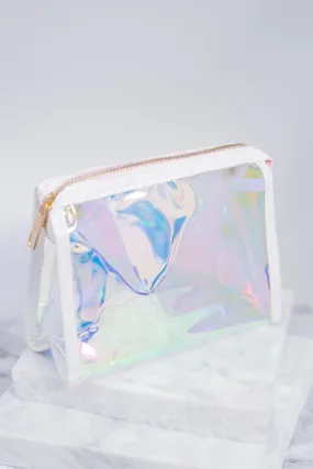 Boldly Go Iridescent Clear Mini Makeup Bag