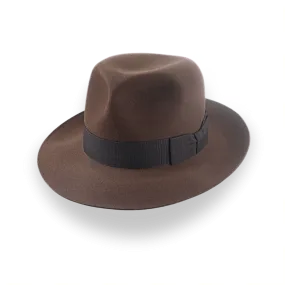 Brown Indiana Jones Style Fedora in Durable Fur Felt | The Templar