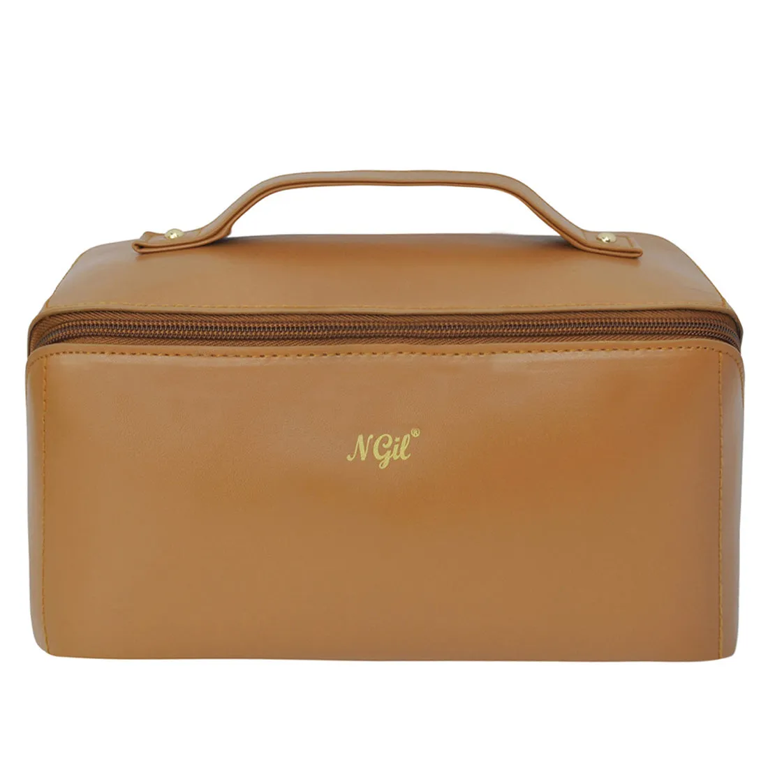 Brown NGIL Medium Faux Leather Travel Toiletry