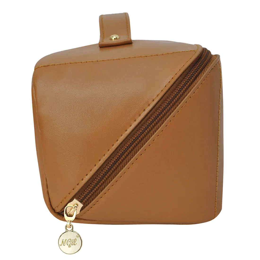 Brown NGIL Medium Faux Leather Travel Toiletry