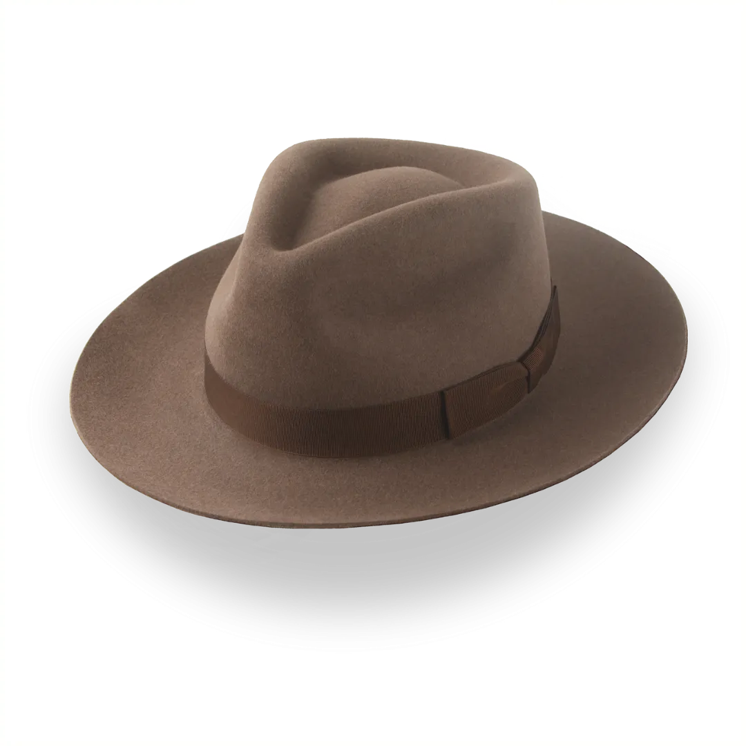 Brown Wide Brim Fedora in Classic Mens Style | The Pathfinder