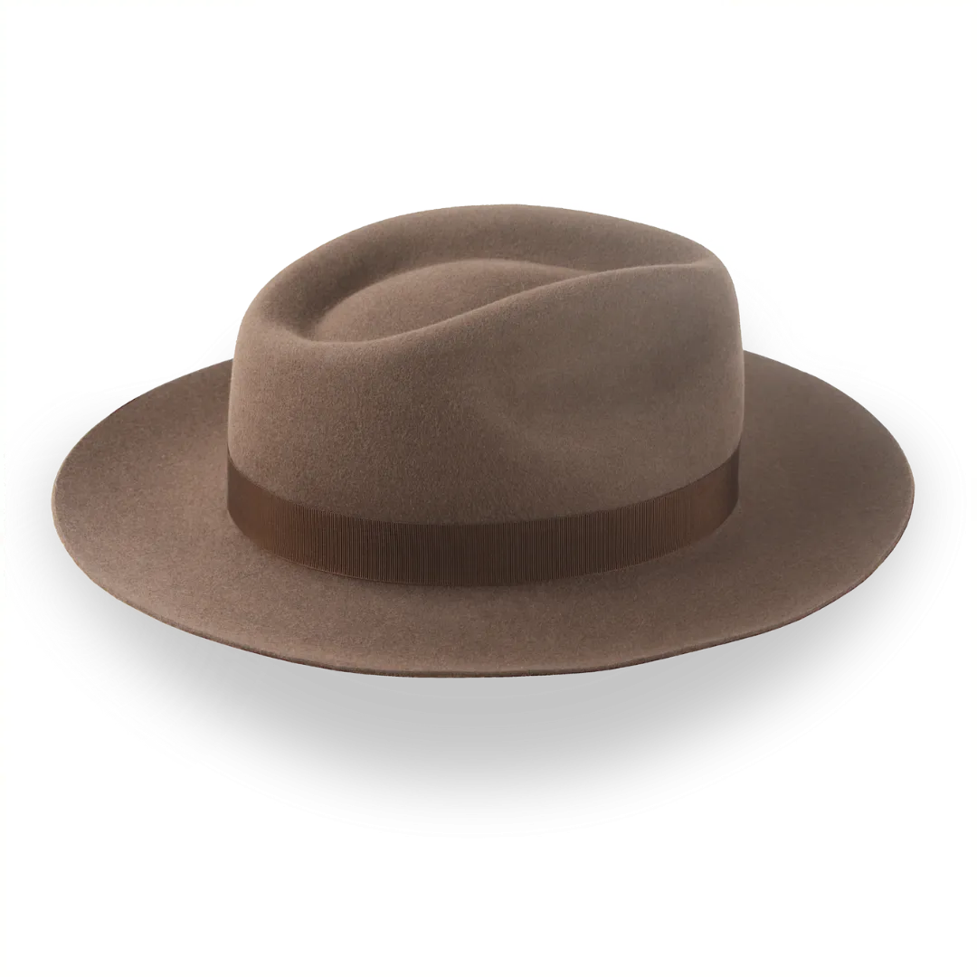 Brown Wide Brim Fedora in Classic Mens Style | The Pathfinder