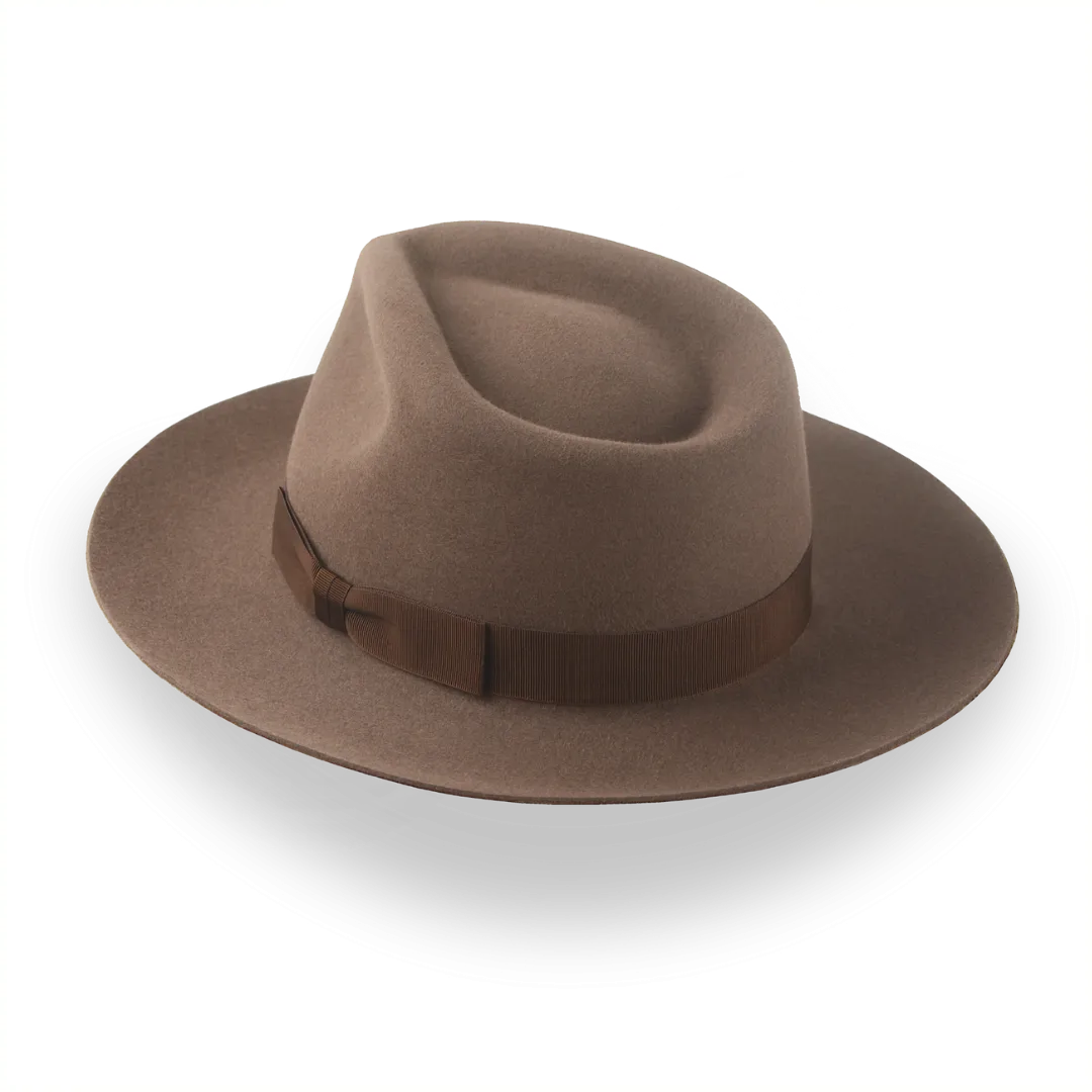 Brown Wide Brim Fedora in Classic Mens Style | The Pathfinder