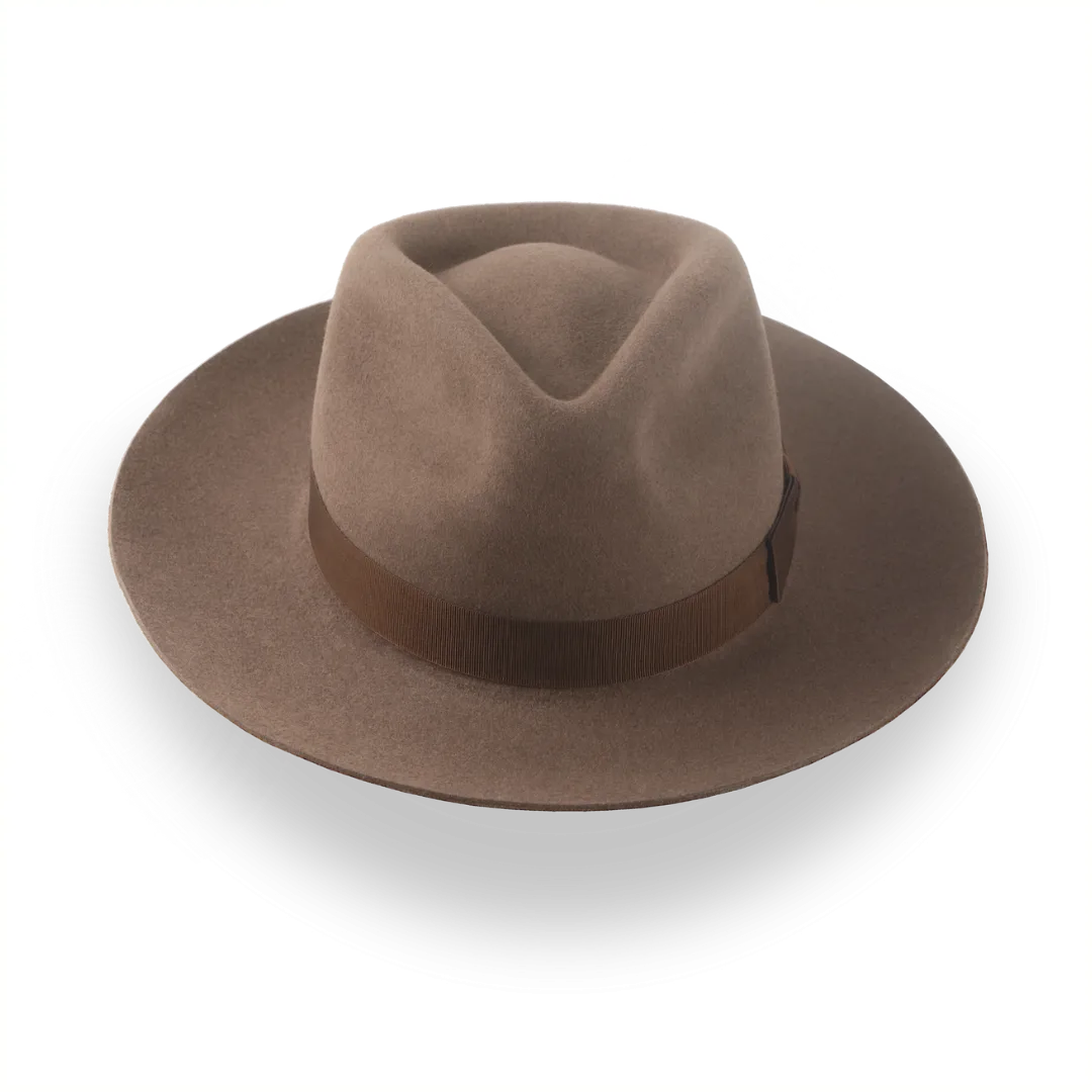 Brown Wide Brim Fedora in Classic Mens Style | The Pathfinder