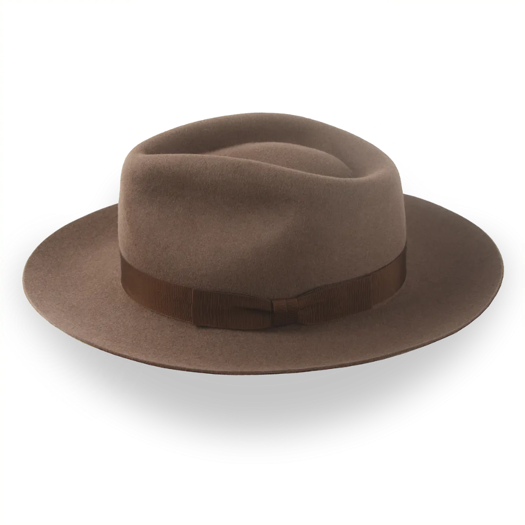 Brown Wide Brim Fedora in Classic Mens Style | The Pathfinder