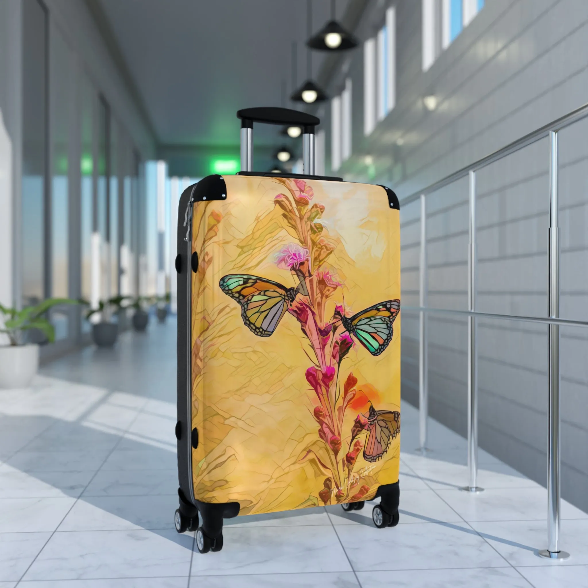 Butterfly Chroma Color Custom Art Luggage