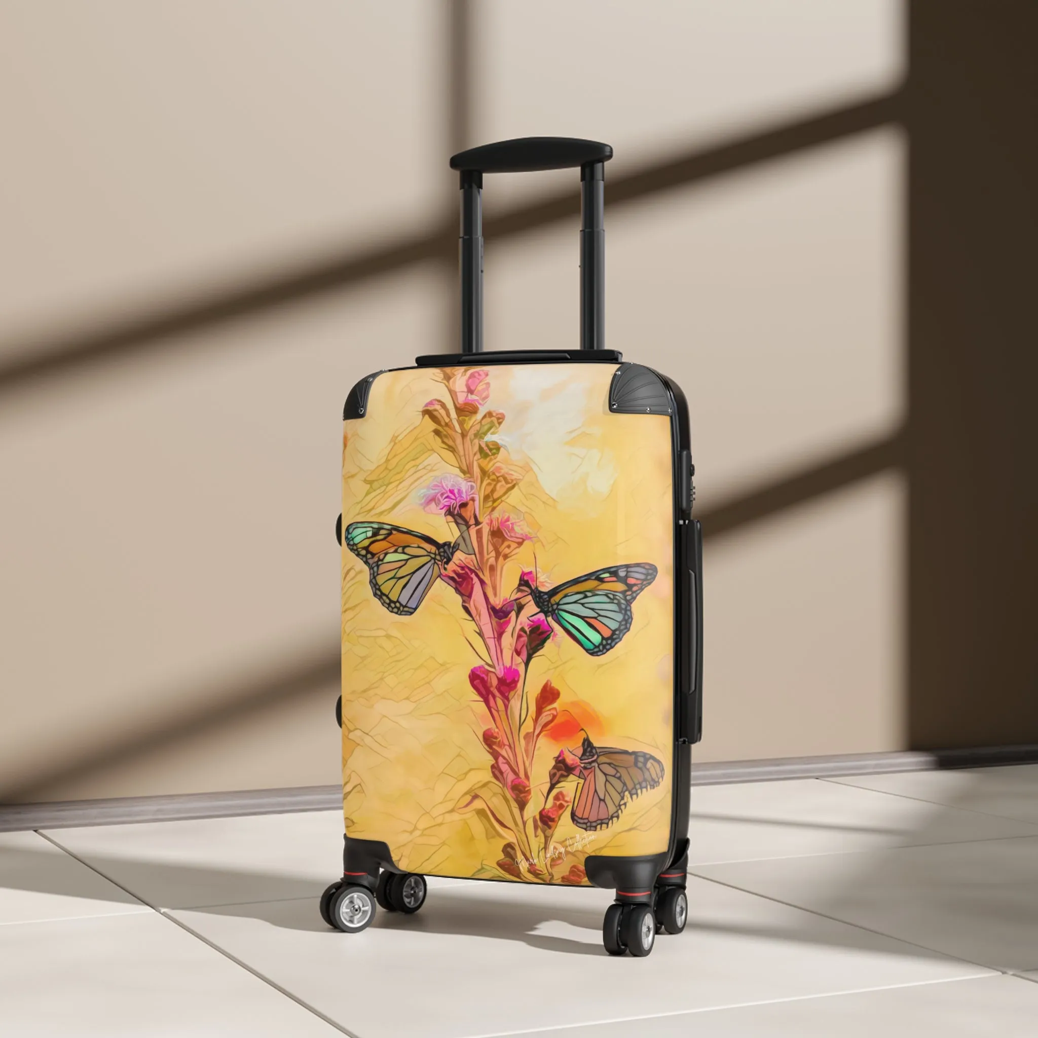 Butterfly Chroma Color Custom Art Luggage