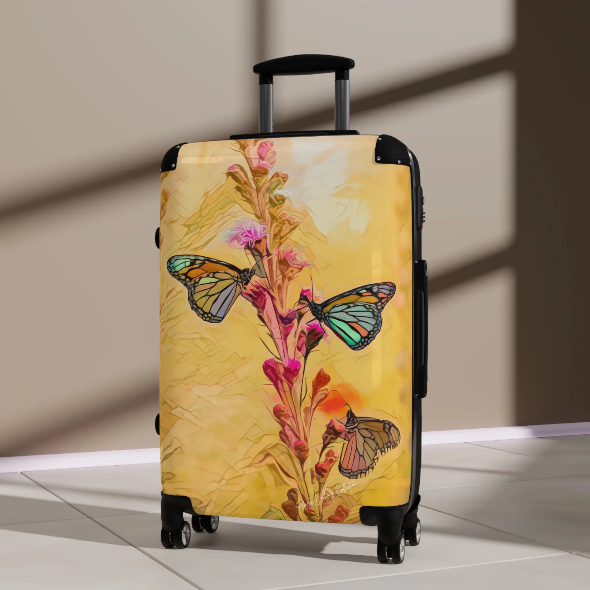 Butterfly Chroma Color Custom Art Luggage