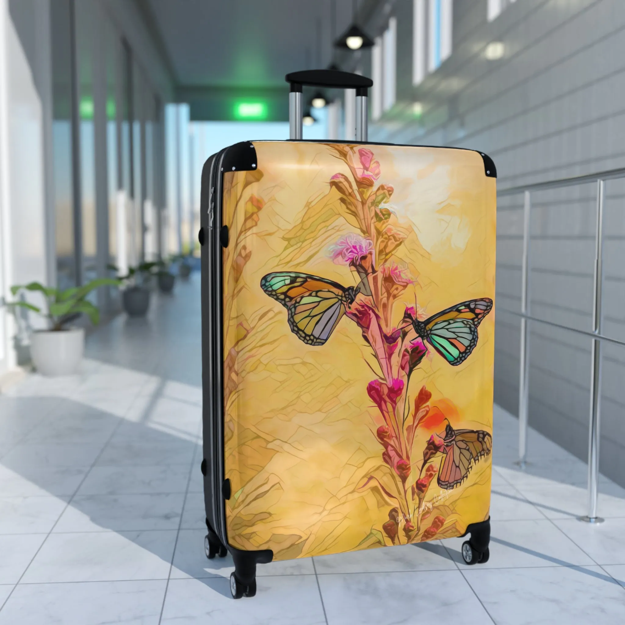 Butterfly Chroma Color Custom Art Luggage