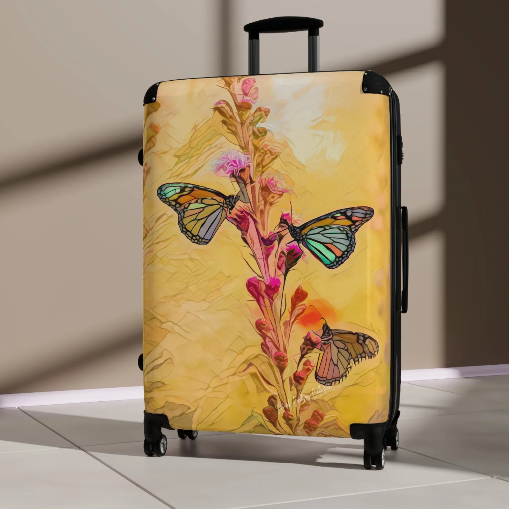 Butterfly Chroma Color Custom Art Luggage