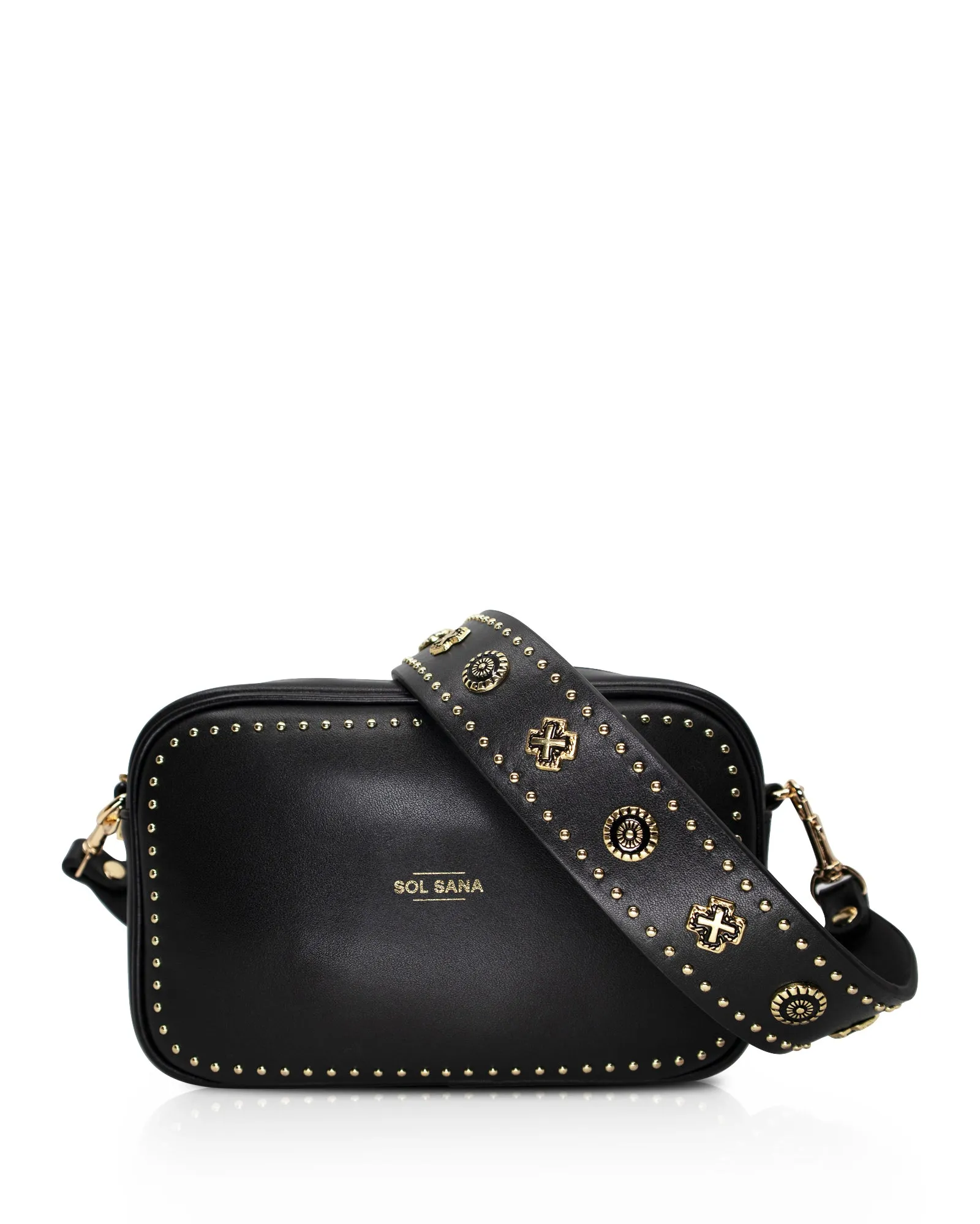 Camera Bag Studded - Black / Gold